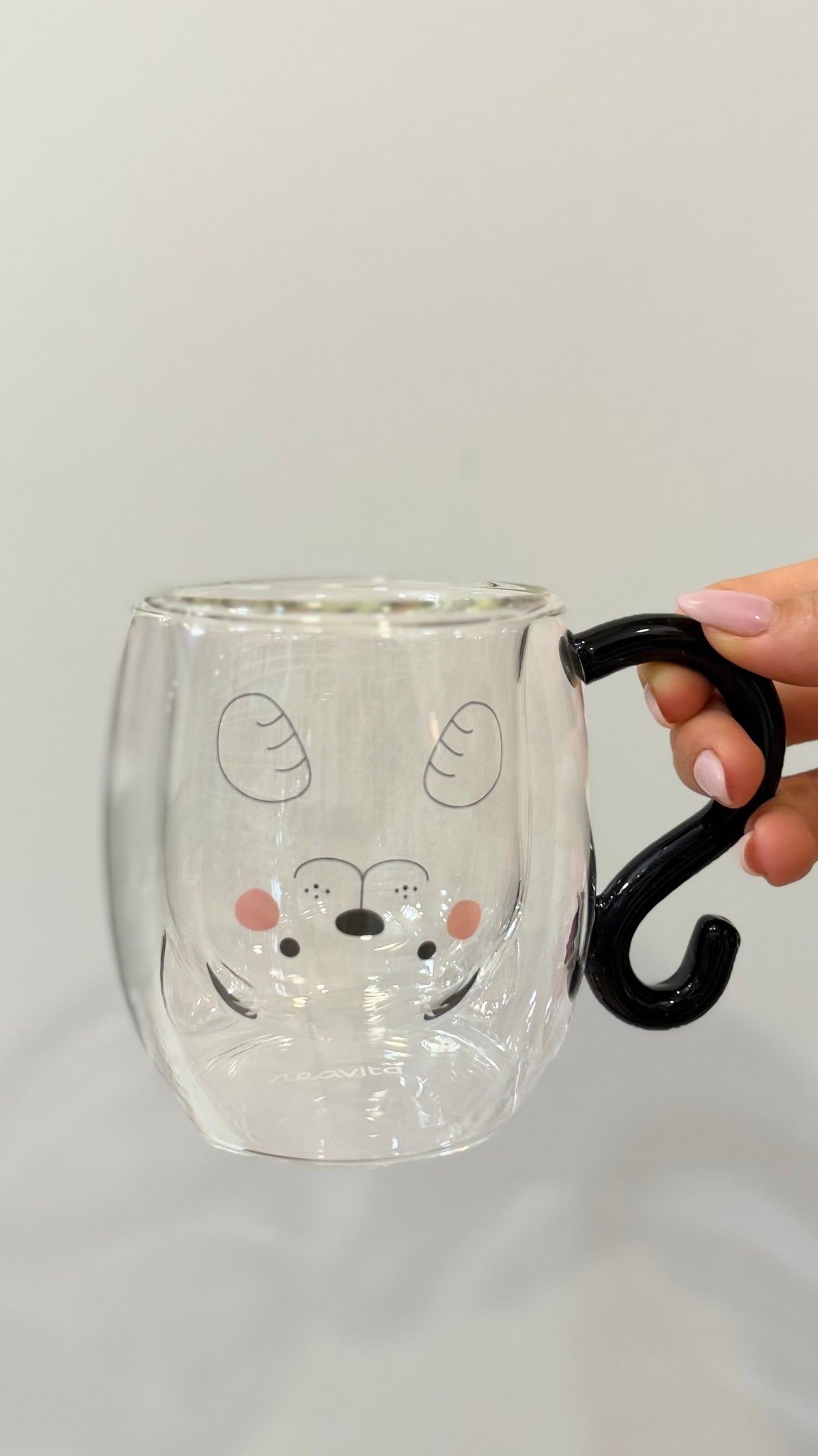 TAZZA IN VETRO CANE
