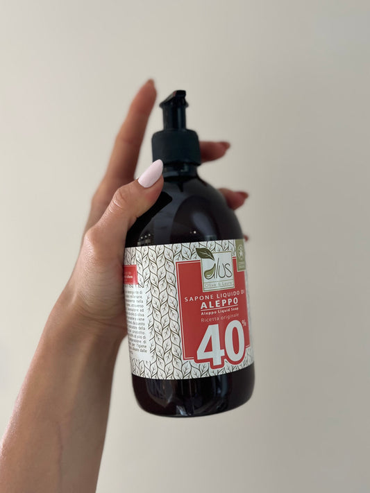 SAPONE LIQUIDO DI ALEPPO 40% ricetta originale