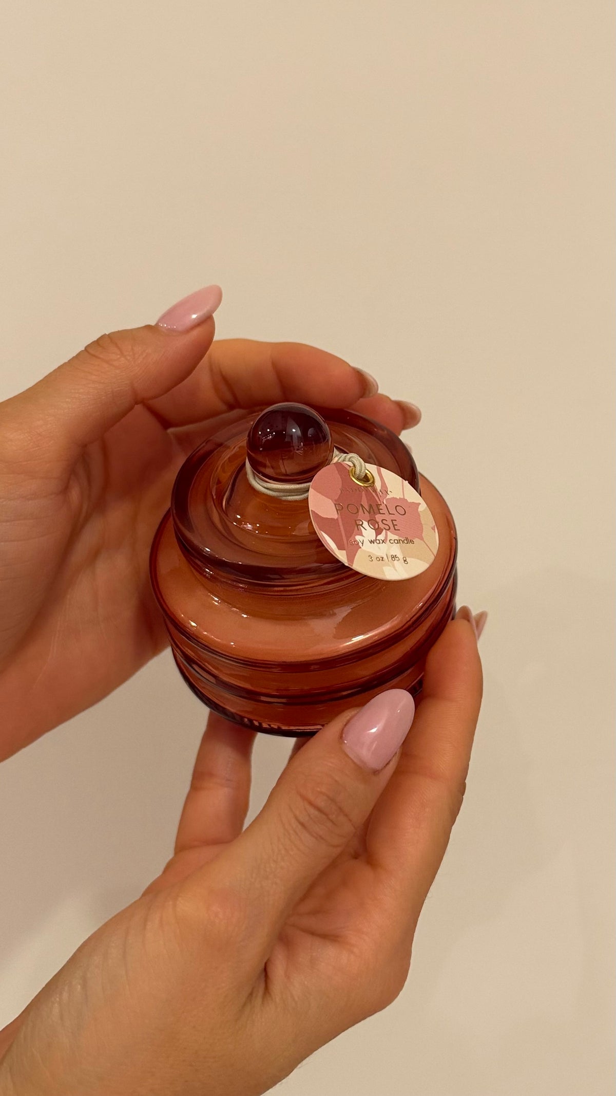 BEAM GLASS CANDLE, Pomelo Rose