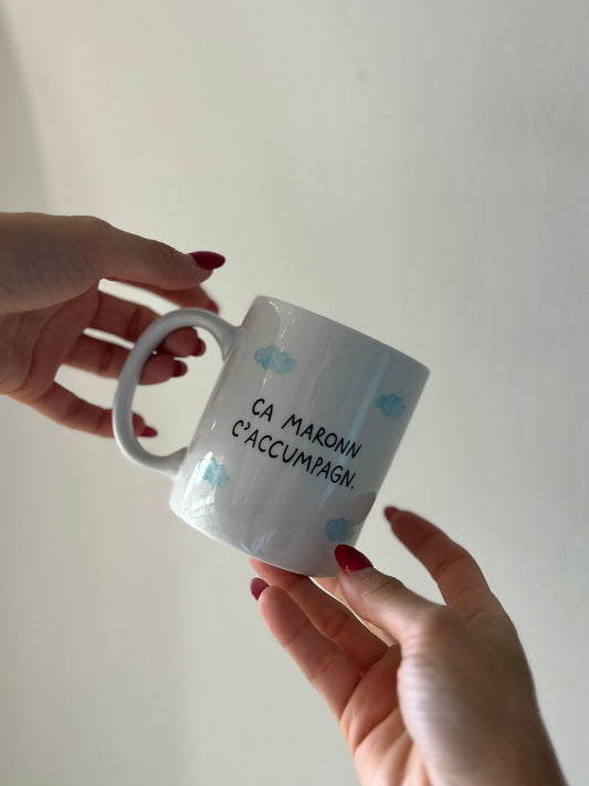 "CA MARONN C'ACCUMPAGN" MUG CERAMICA DIPINTA A AMANO