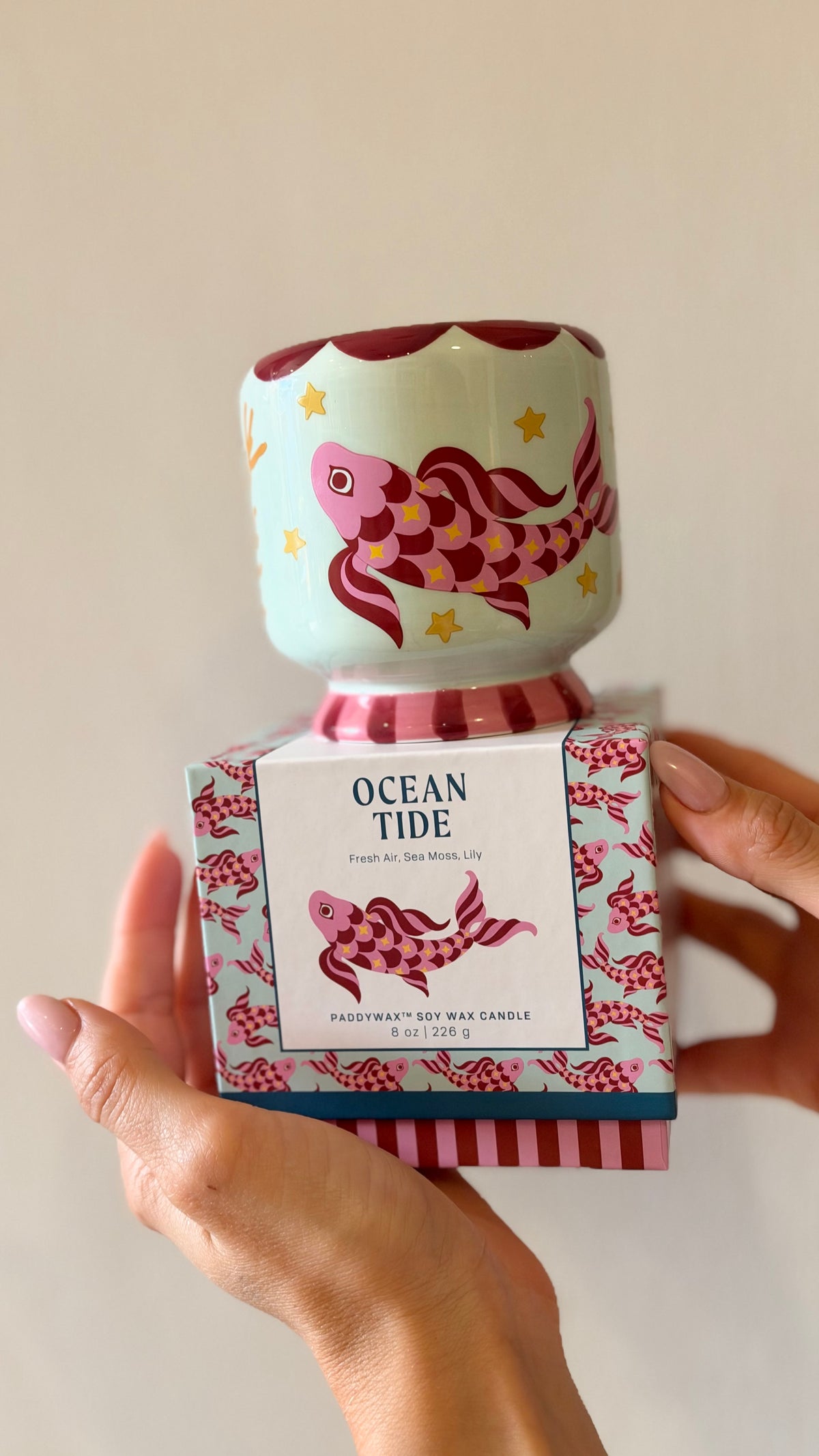 KOI FISH CERAMIC CANDLE - Sea Salt & Sage