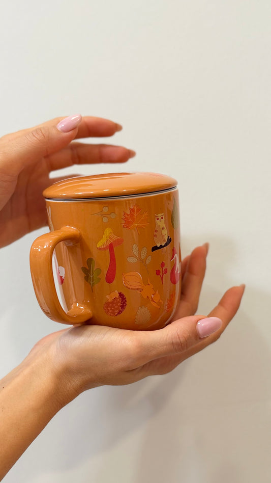 INFUSIERA IN CERAMICA CON FILTRO, WARMY AUTUMN