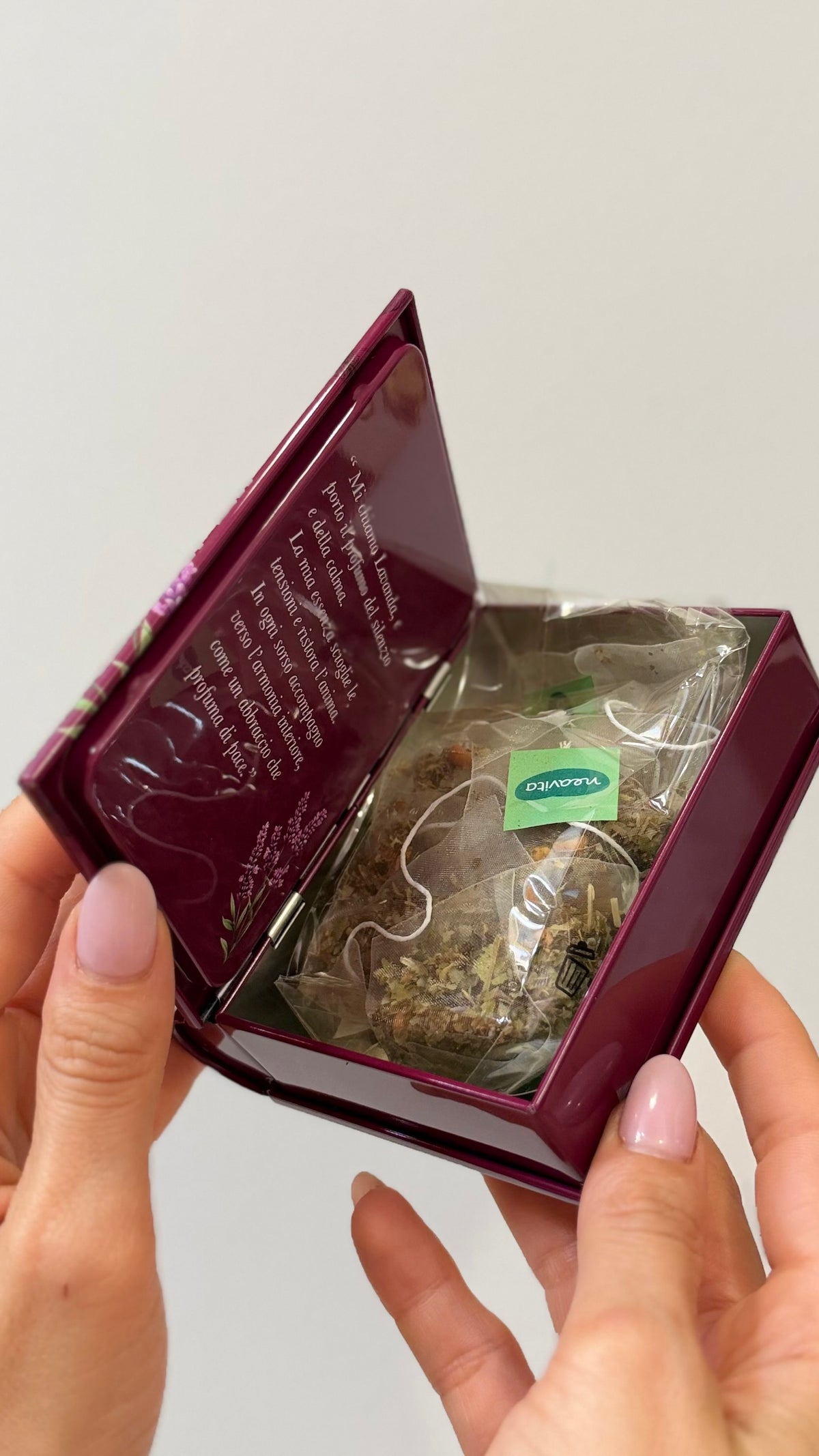 MINI LIBRO RITUALI BOTANICI, Infuso Armonia interiore, 5 filtroscrigno