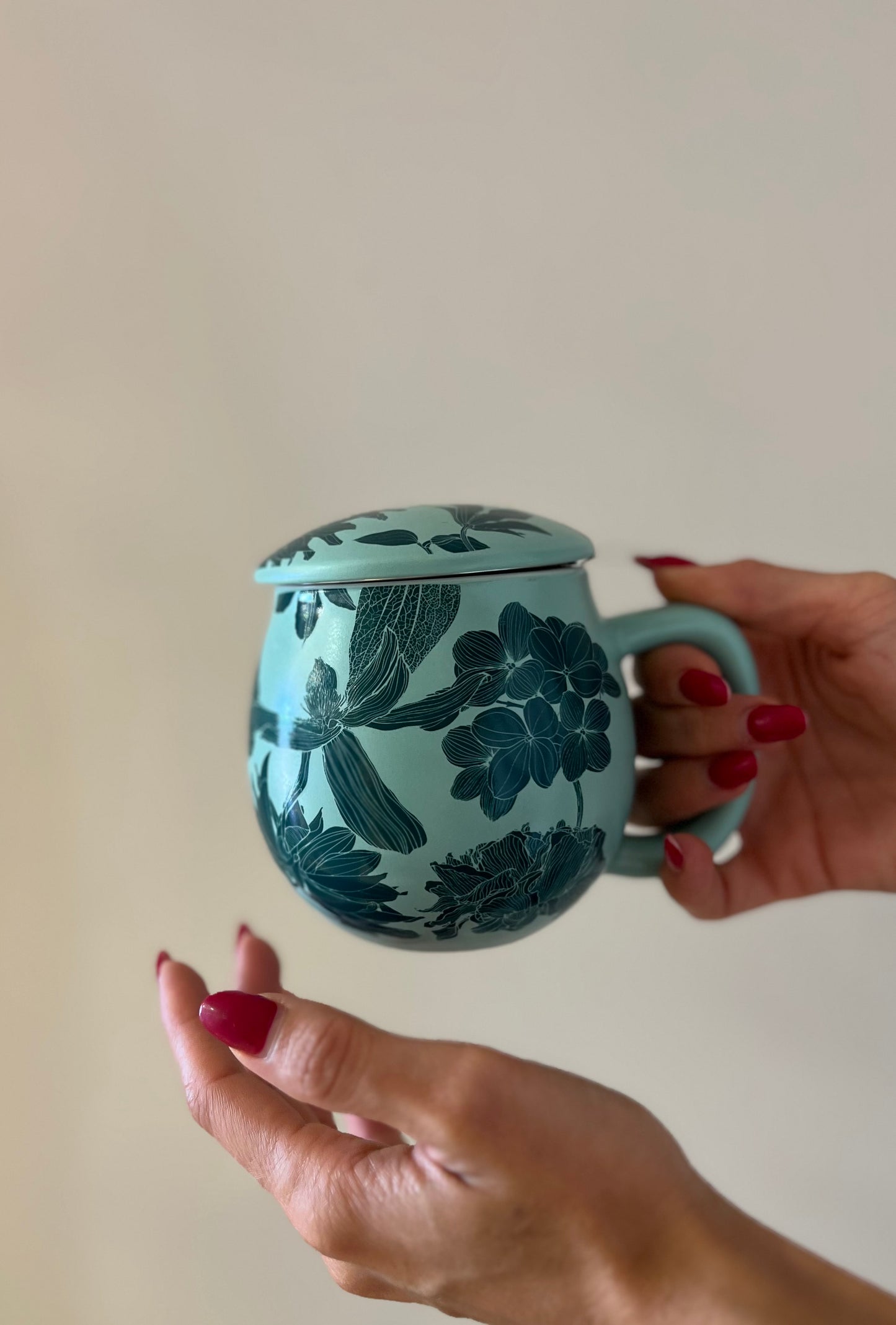 TISANIERA IN PORCELLANA Chelsea Verde Acqua