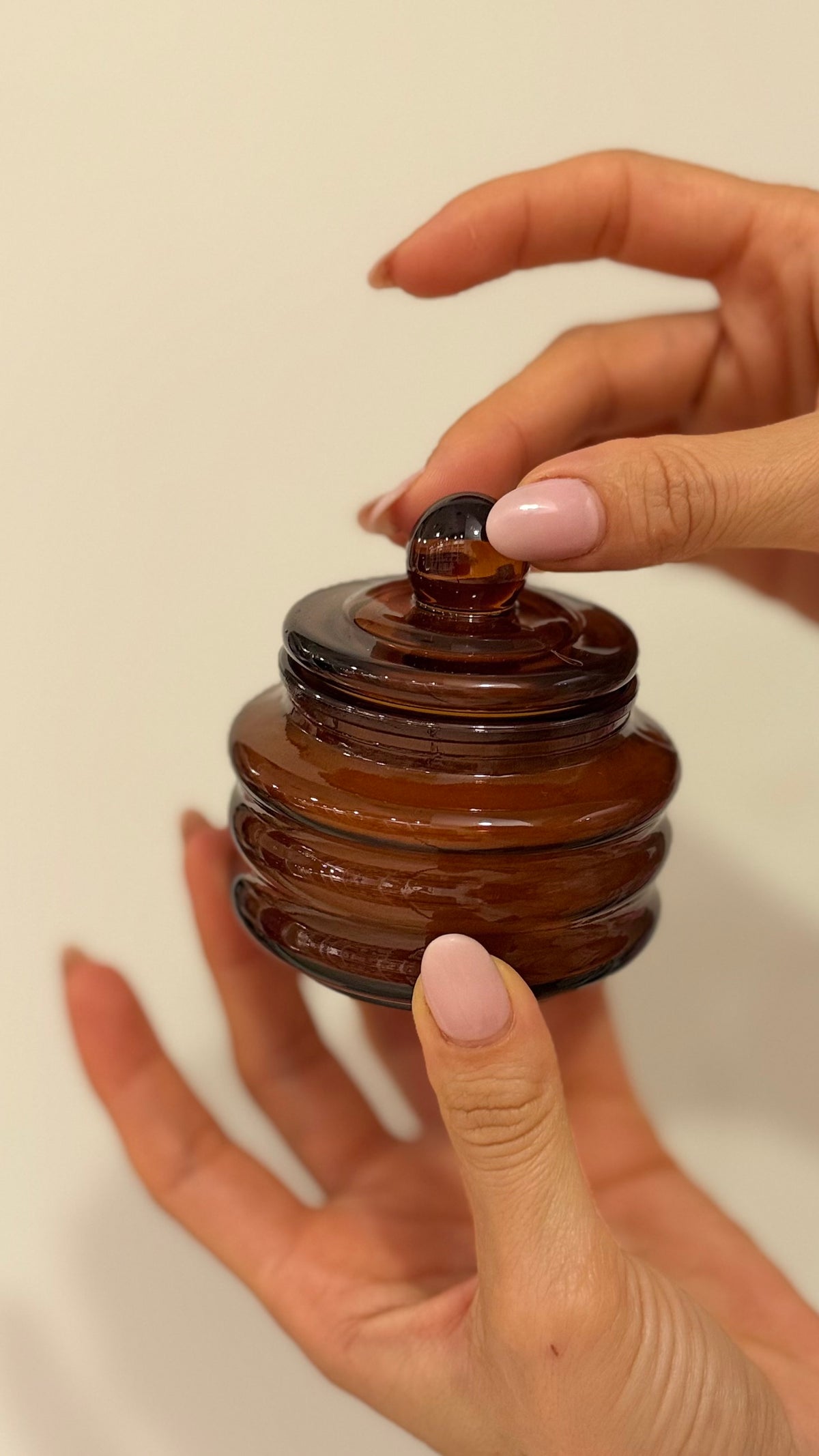 BEAM GLASS CANDLE, Amber - Persimmon Chestnut