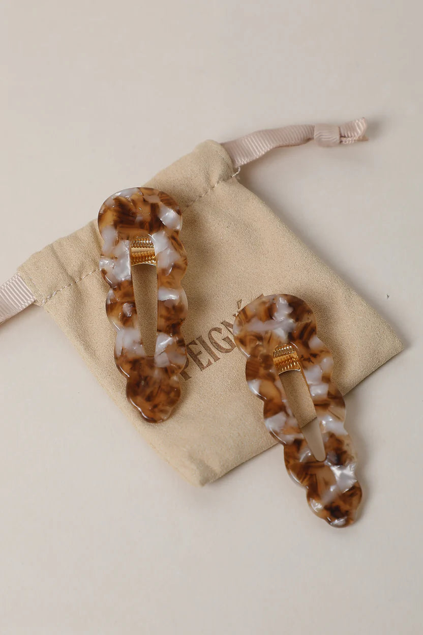 FERMAGLIO A PINZA FIRMATO PEIGNÉE - AFFOGATO