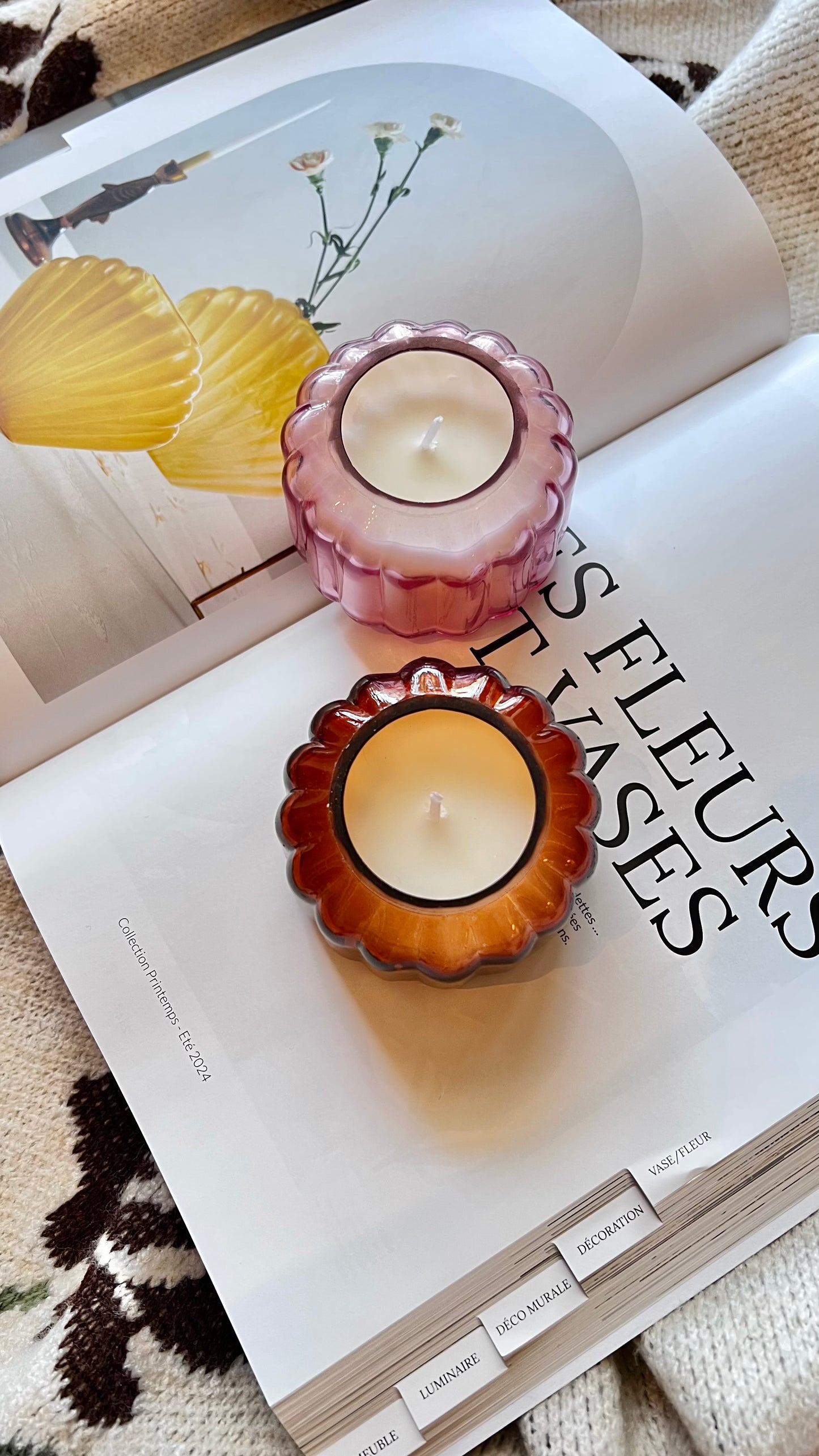 MINI RIPPLE GLASS CANDLE - TOBACCO PATCHOULI 128 gr