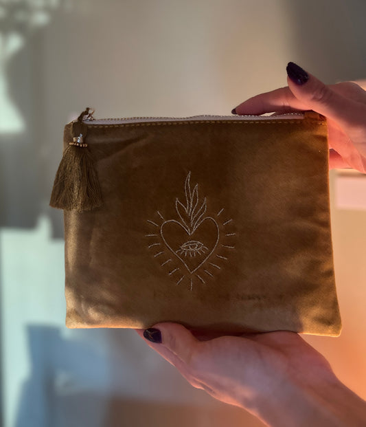 POCHETTE DI VELLUTO CUORE SACRO