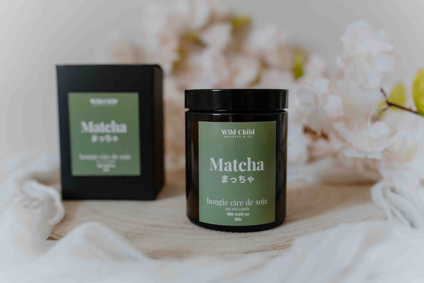CANDELA IN CERA DI SOIA "THE MATCHA"