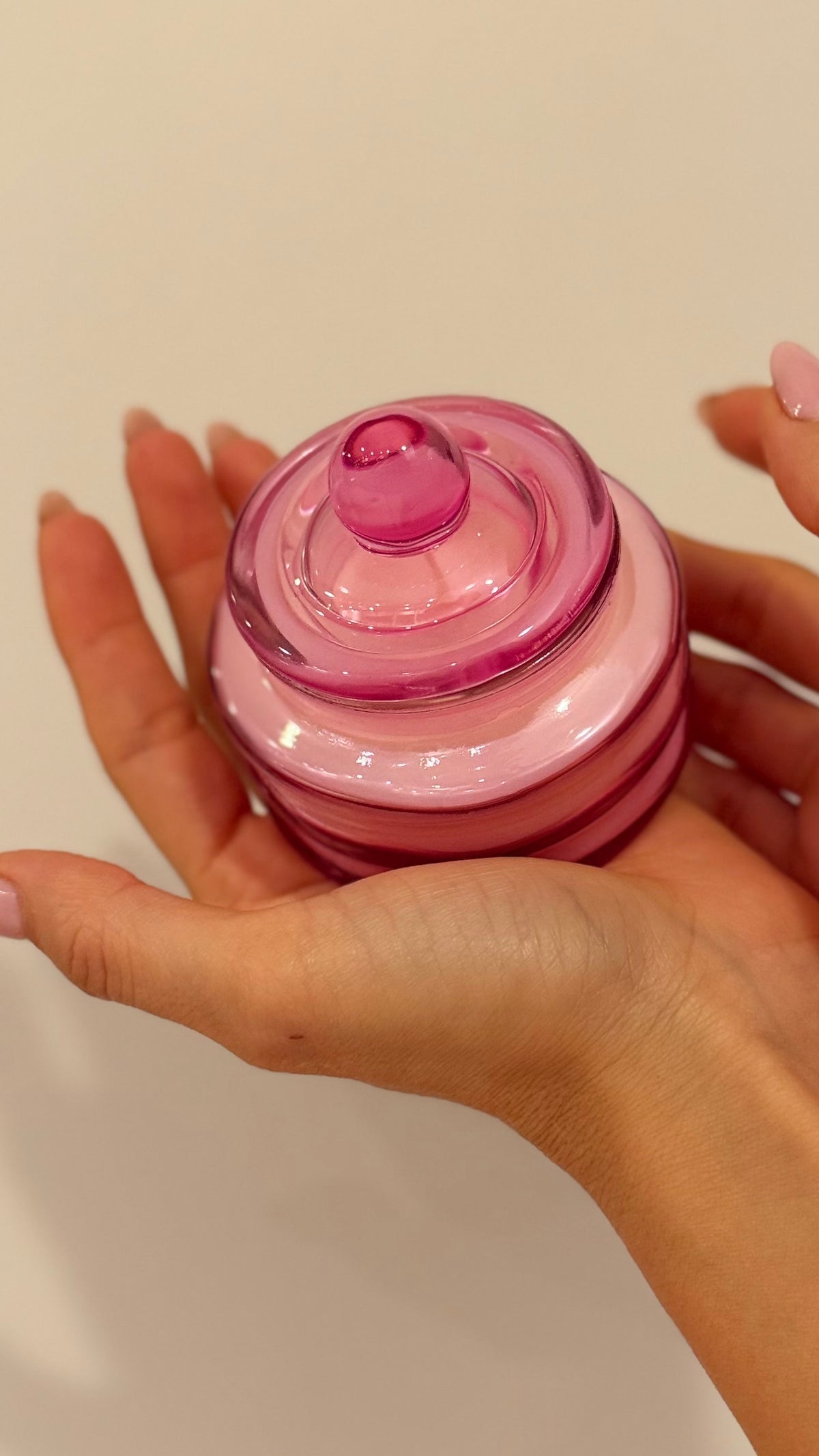 BEAM GLASS CANDLE - Fucsia Pink - Desert Peach