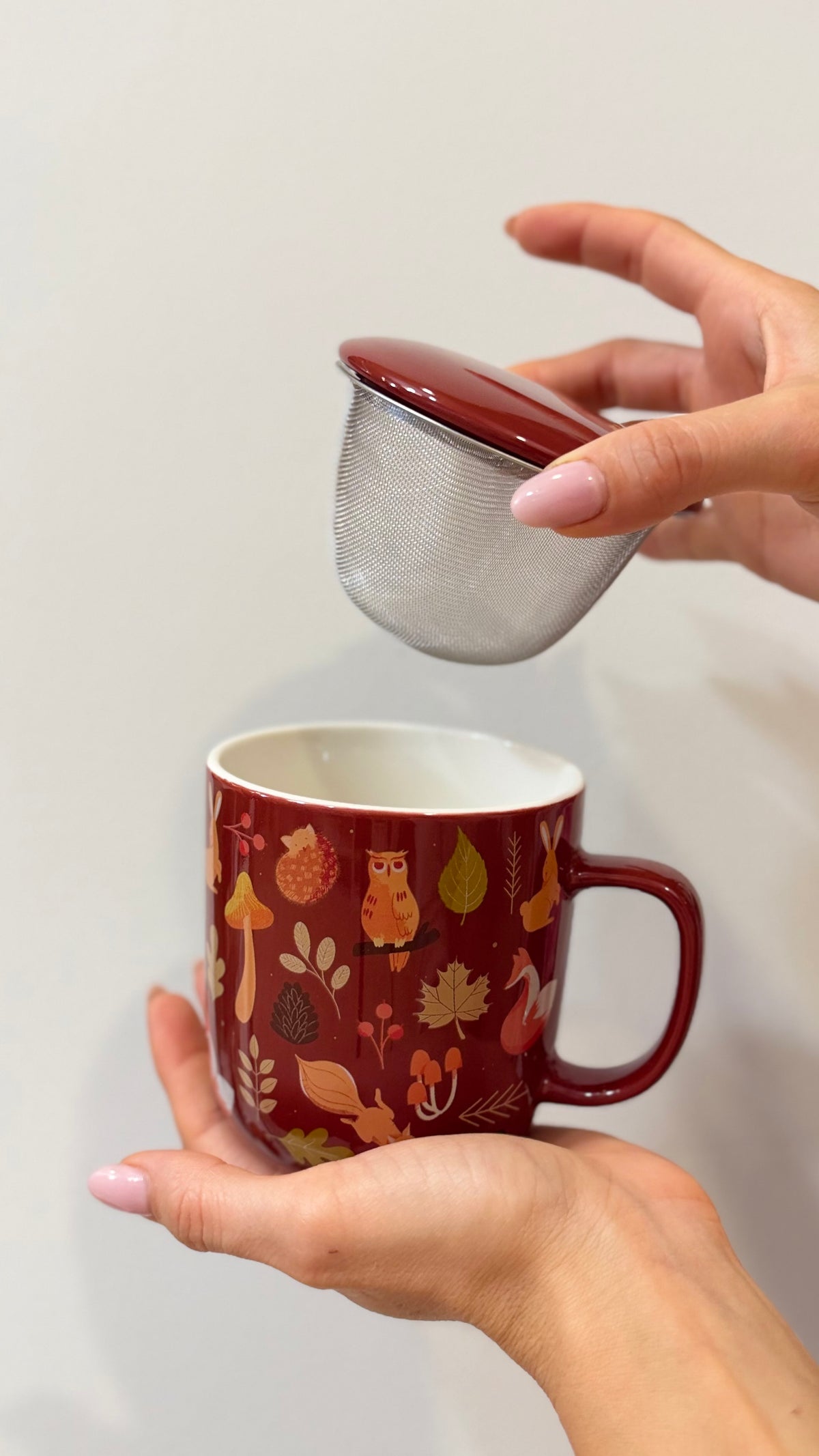 INFUSIERA IN CERAMICA CON FILTRO, WARMY AUTUMN