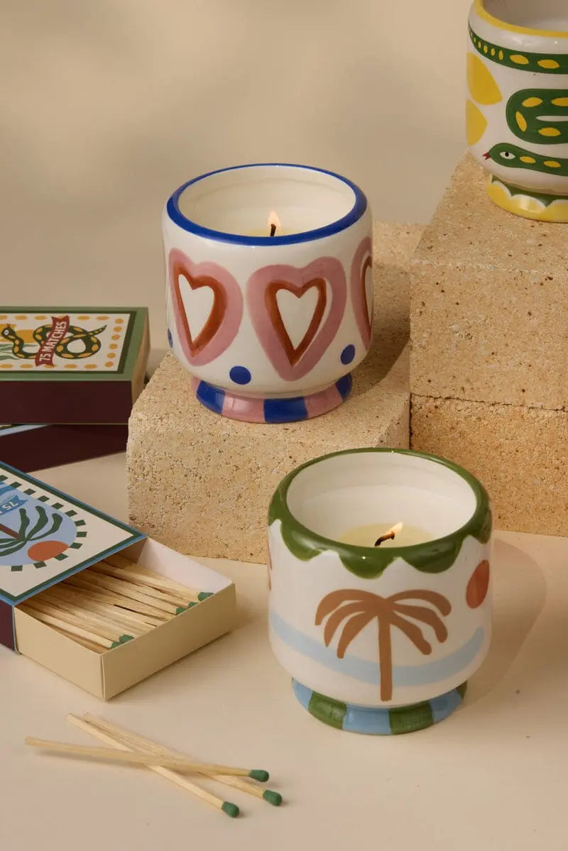 HEARTS CERAMIC CANDLE-Rosewood Vanilla 225g