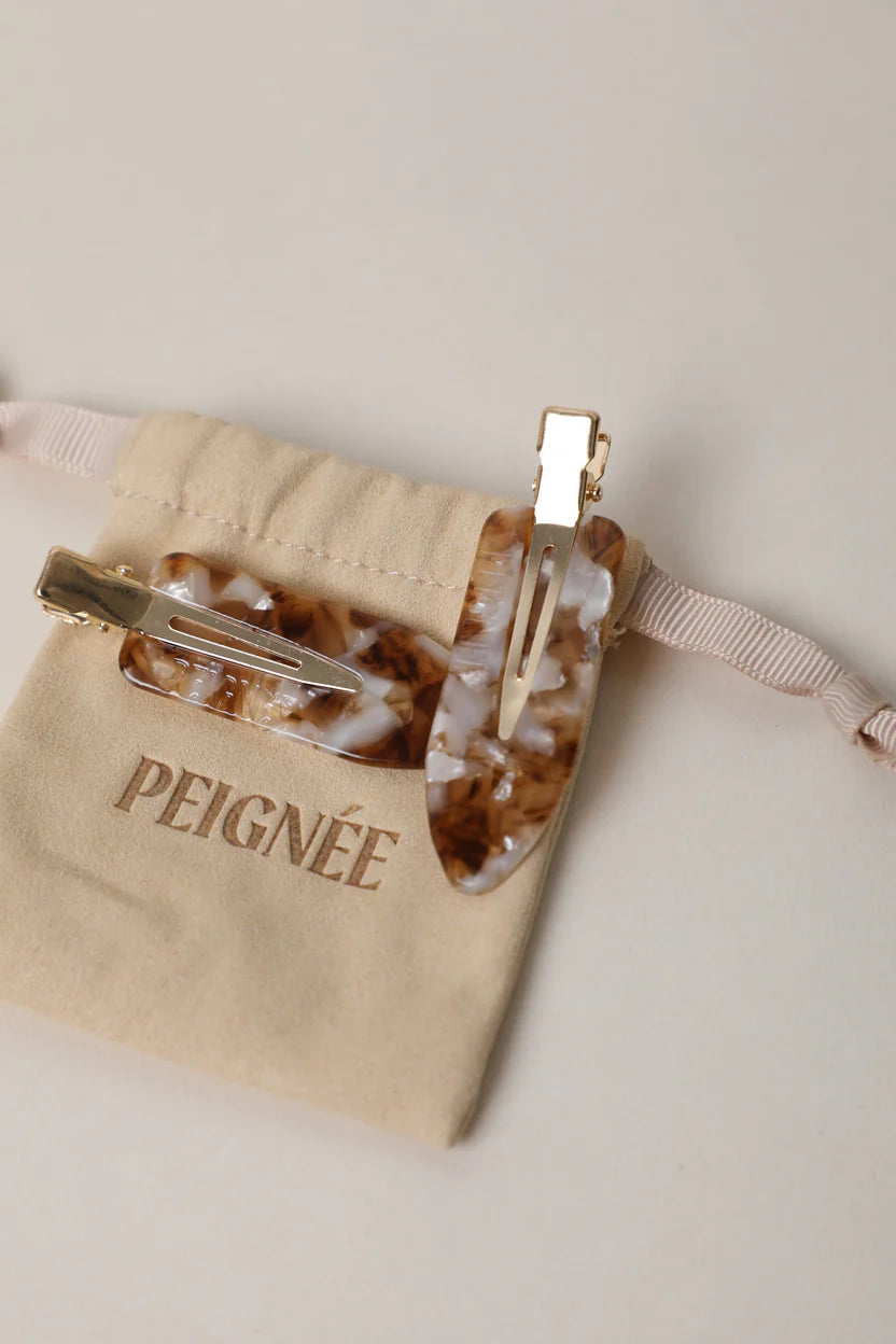 FERMAGLIO PER CAPELLI FIRMATO PEIGNÉE - AFFOGATO