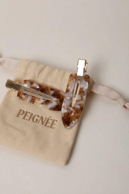 FERMAGLIO PER CAPELLI FIRMATO PEIGNÉE - AFFOGATO