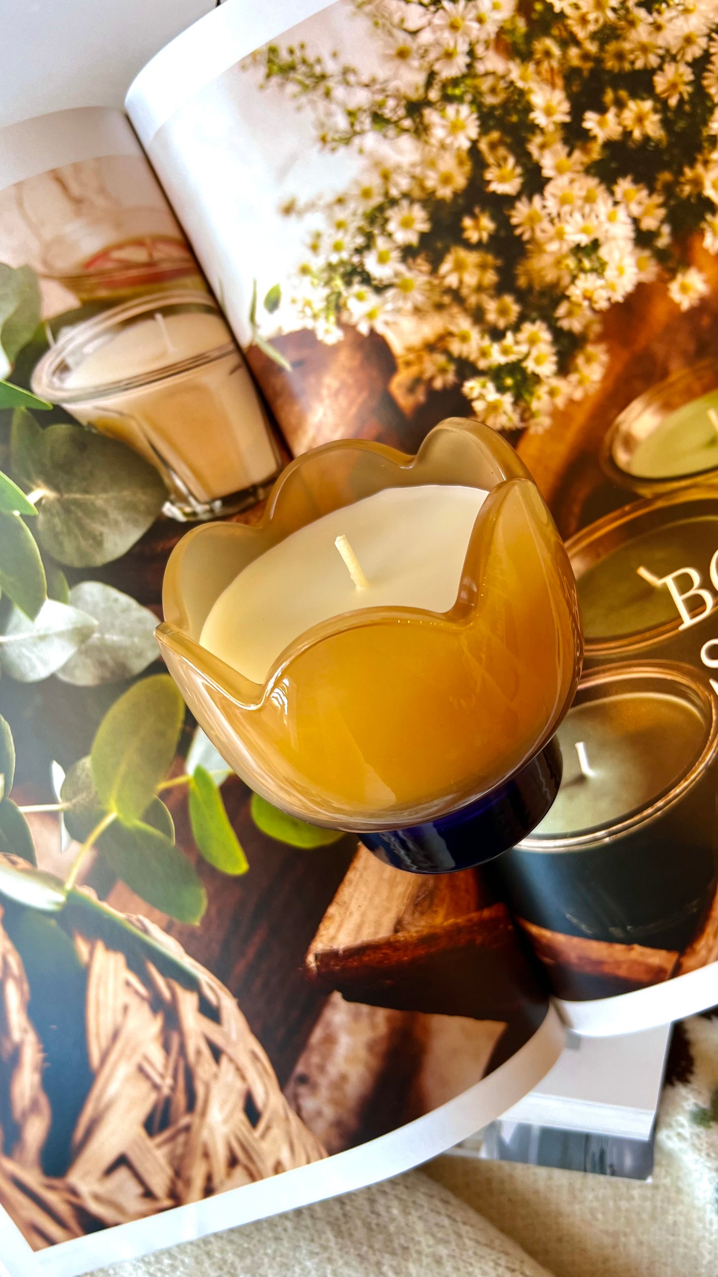 TULIP GLASS CANDLE – GARDEN & GROVE 155 gr