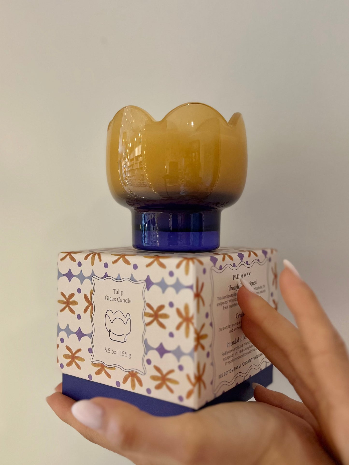 TULIP GLASS CANDLE – GARDEN & GROVE 155 gr