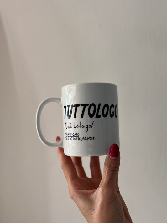 "TUTTOLOGO" MUG CERAMICA DIPINTA A MANO