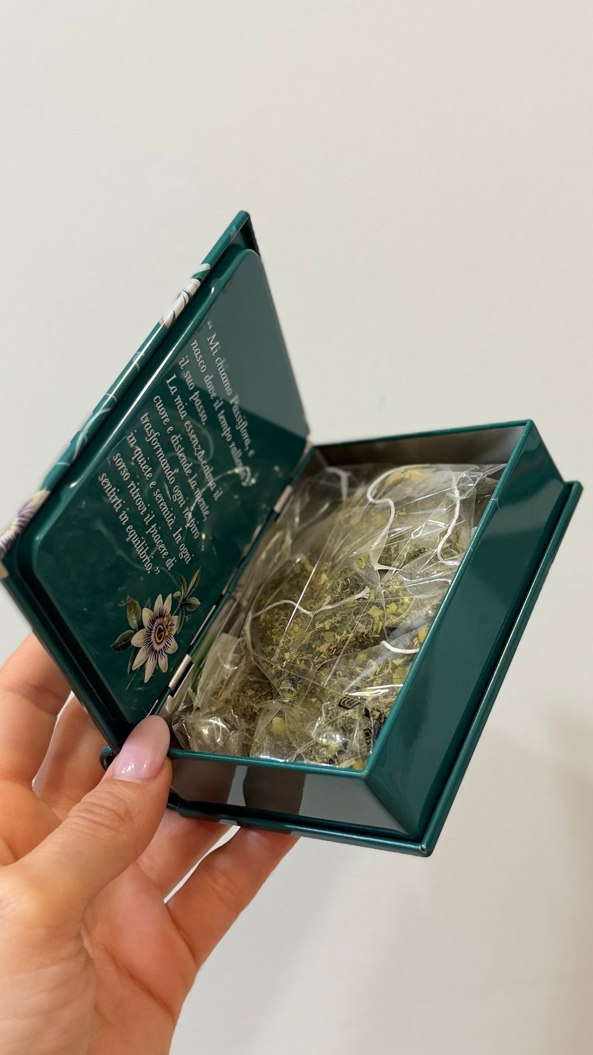 MINI LIBRO RITUALI BOTANICI, Infuso Relax, 5 filtroscrigno