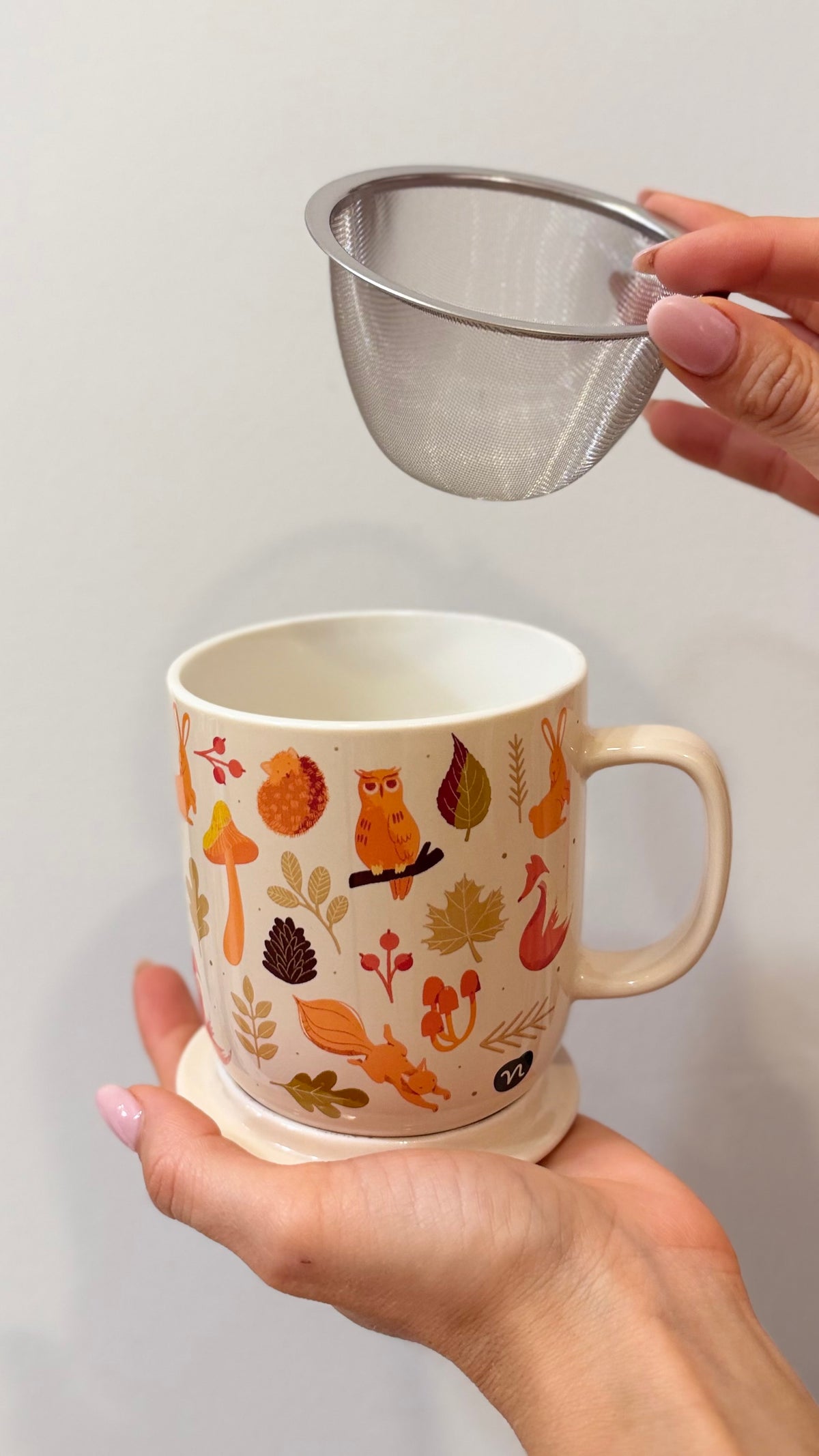 INFUSIERA IN CERAMICA CON FILTRO, WARMY AUTUMN