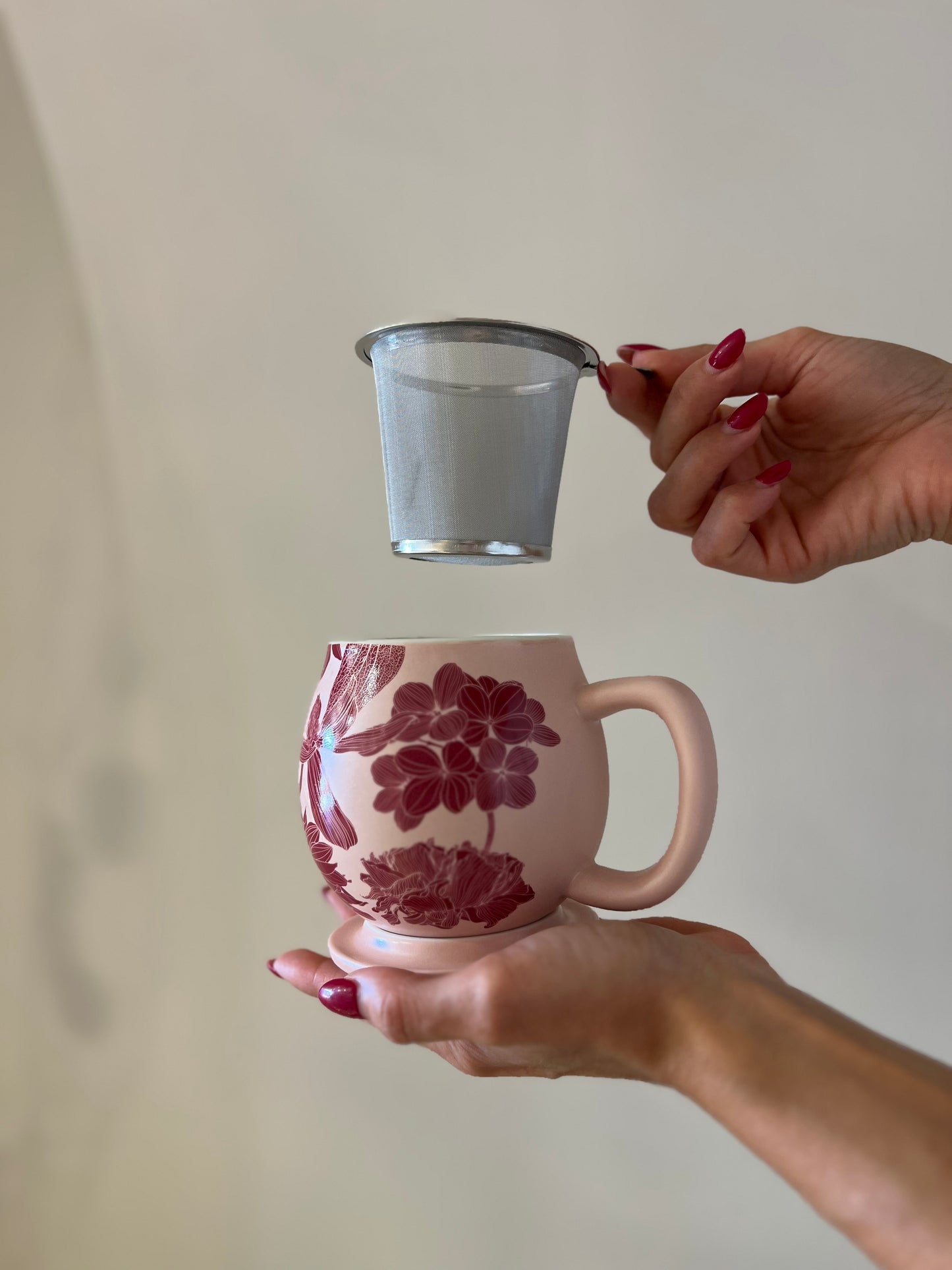 TISANIERA IN PORCELLANA Chelsea Rosa