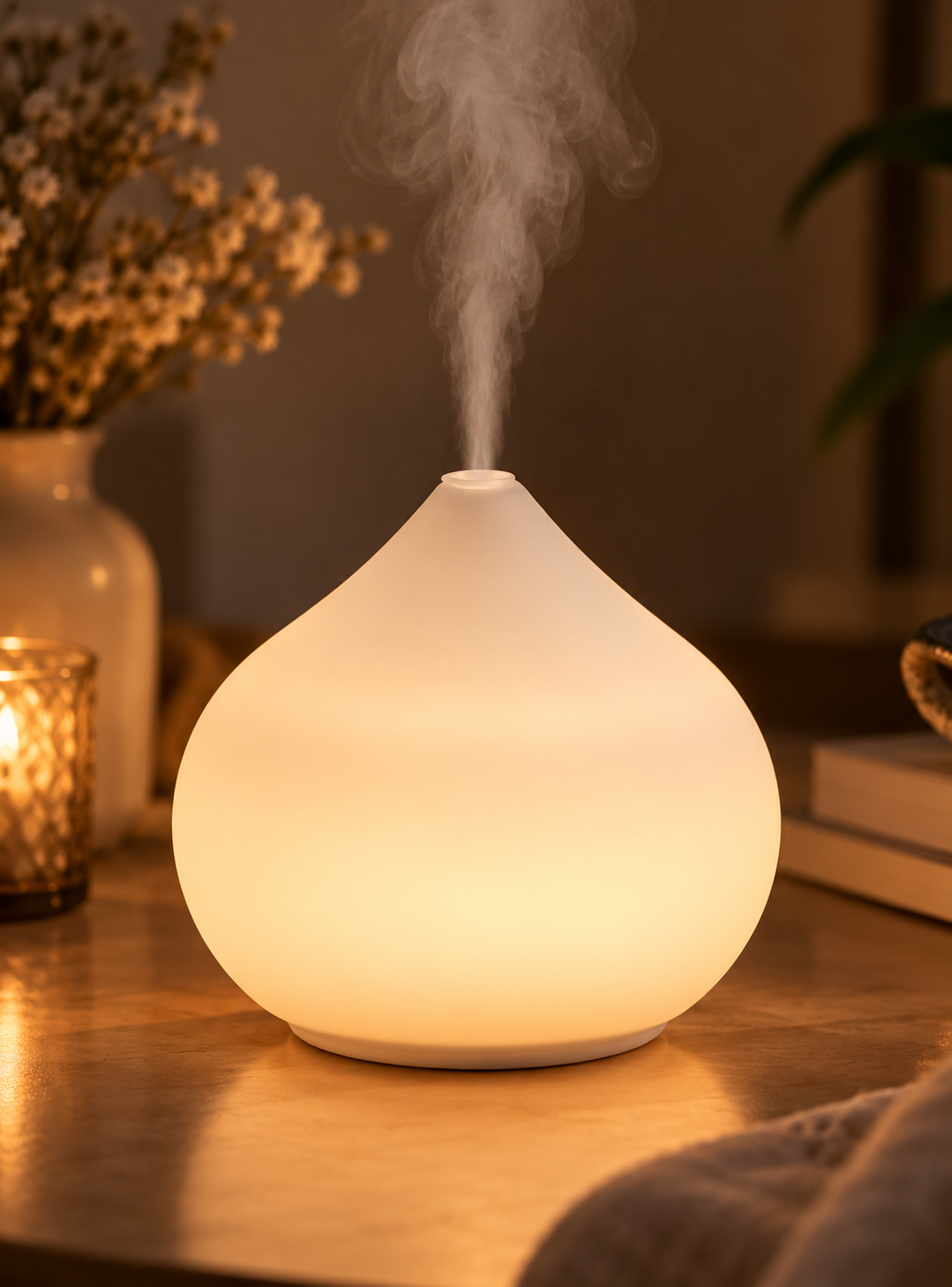 LAMPADA DIFFUSORE ULTRASUONI IN VETRI OPACO, Drop