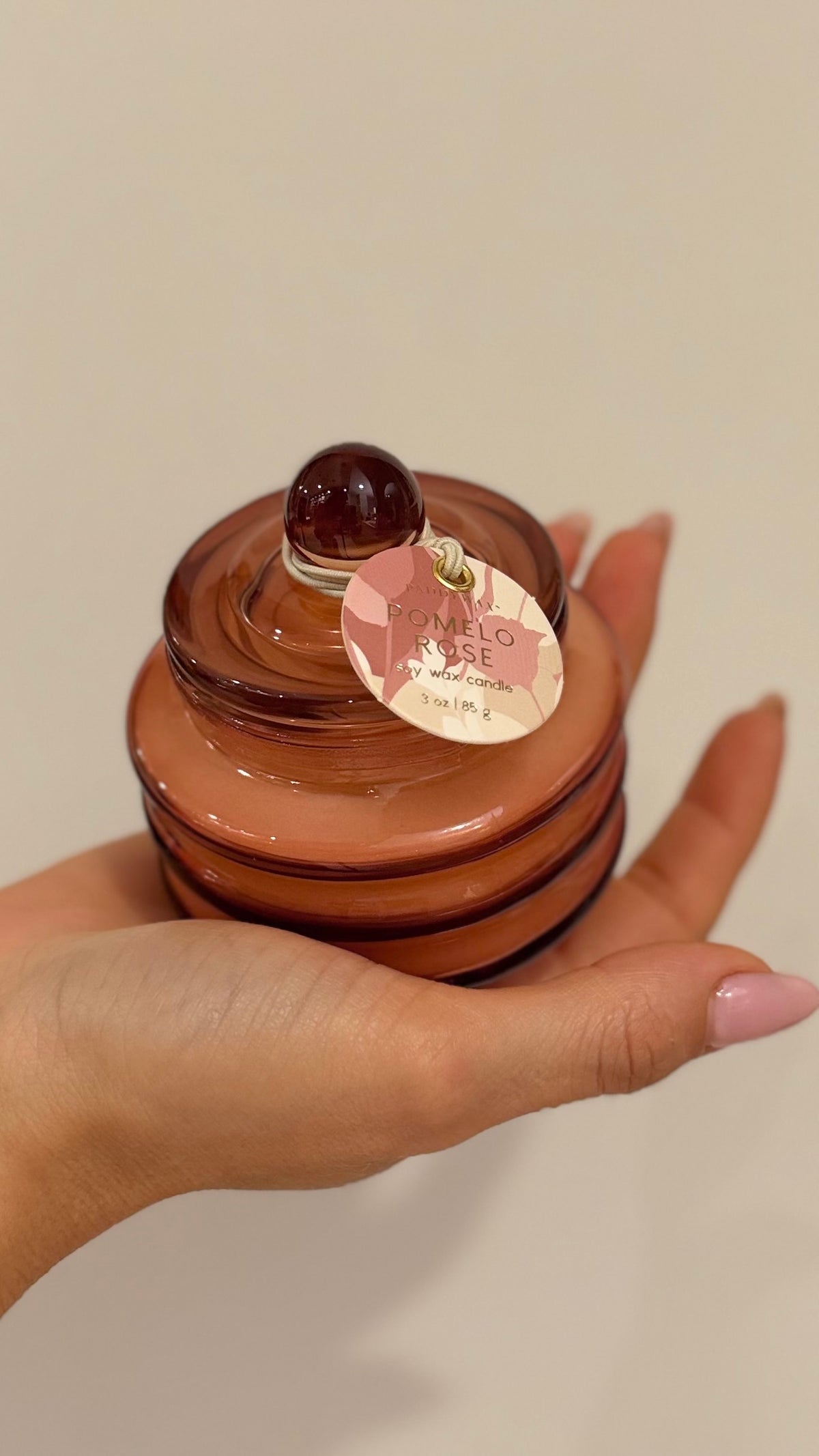 BEAM GLASS CANDLE, Pomelo Rose