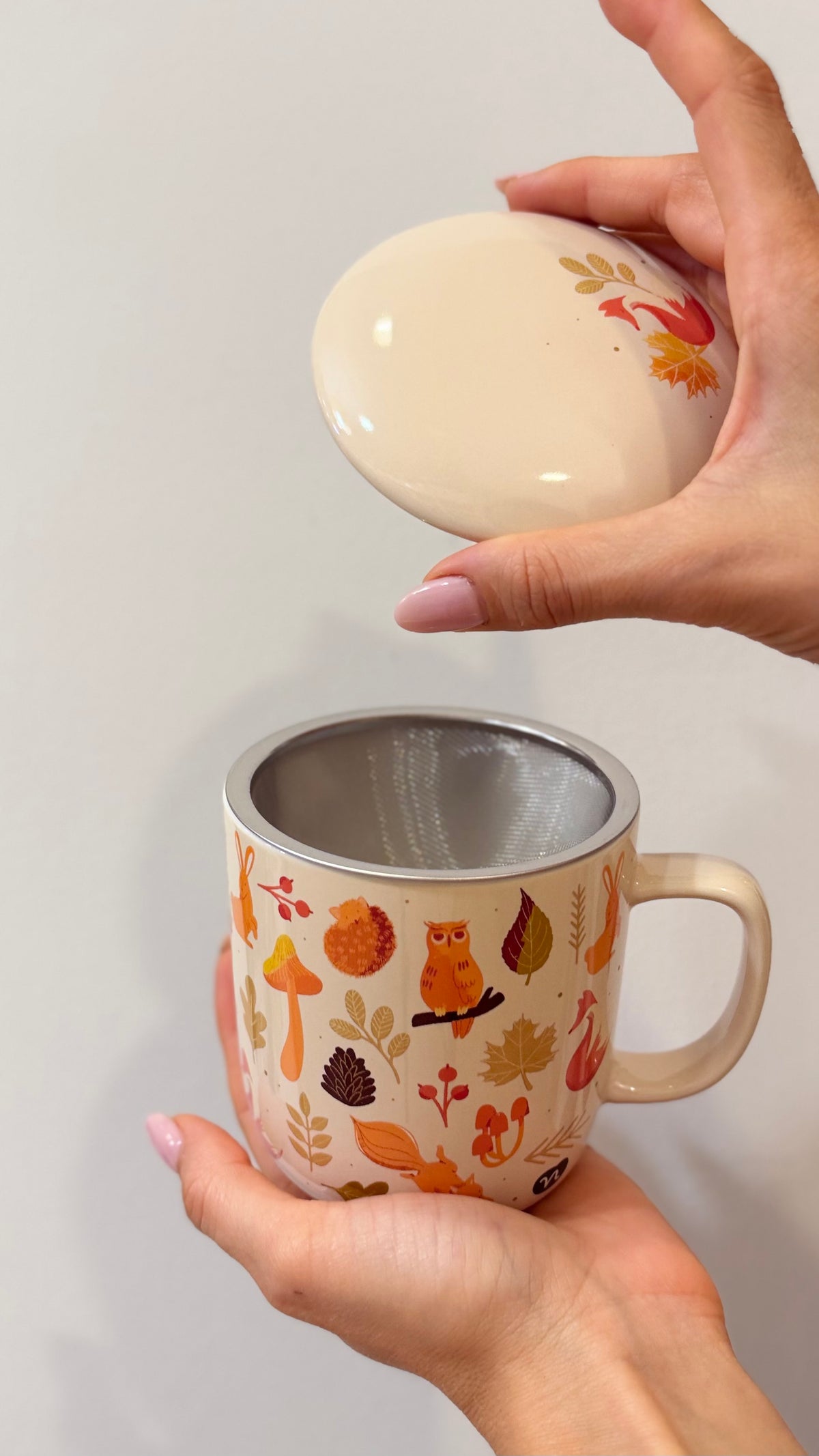 INFUSIERA IN CERAMICA CON FILTRO, WARMY AUTUMN