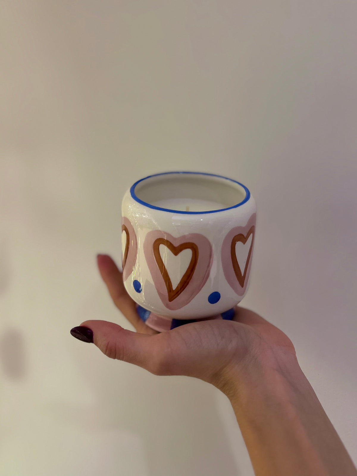 HEARTS CERAMIC CANDLE-Rosewood Vanilla 225g