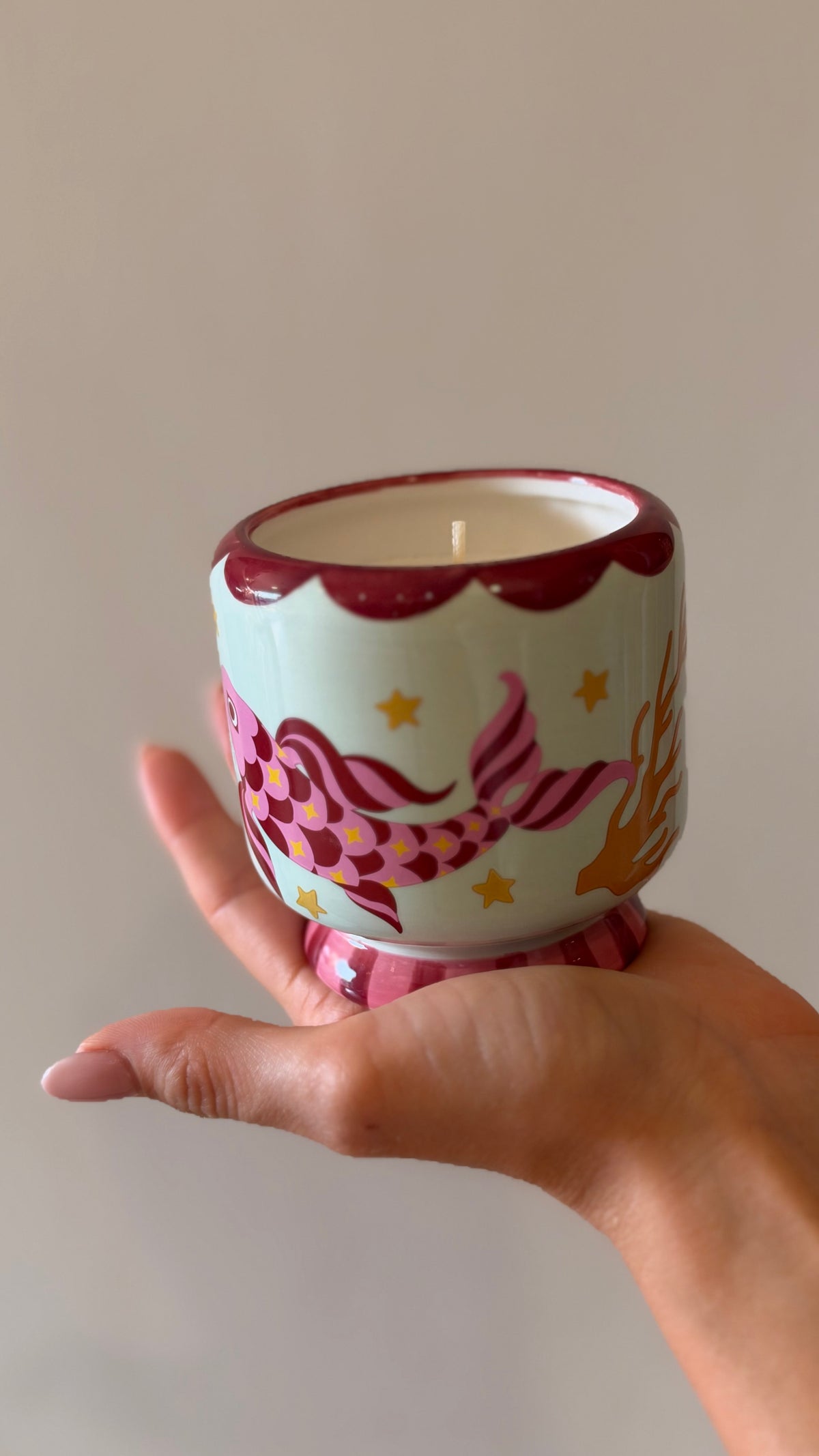 KOI FISH CERAMIC CANDLE - Sea Salt & Sage