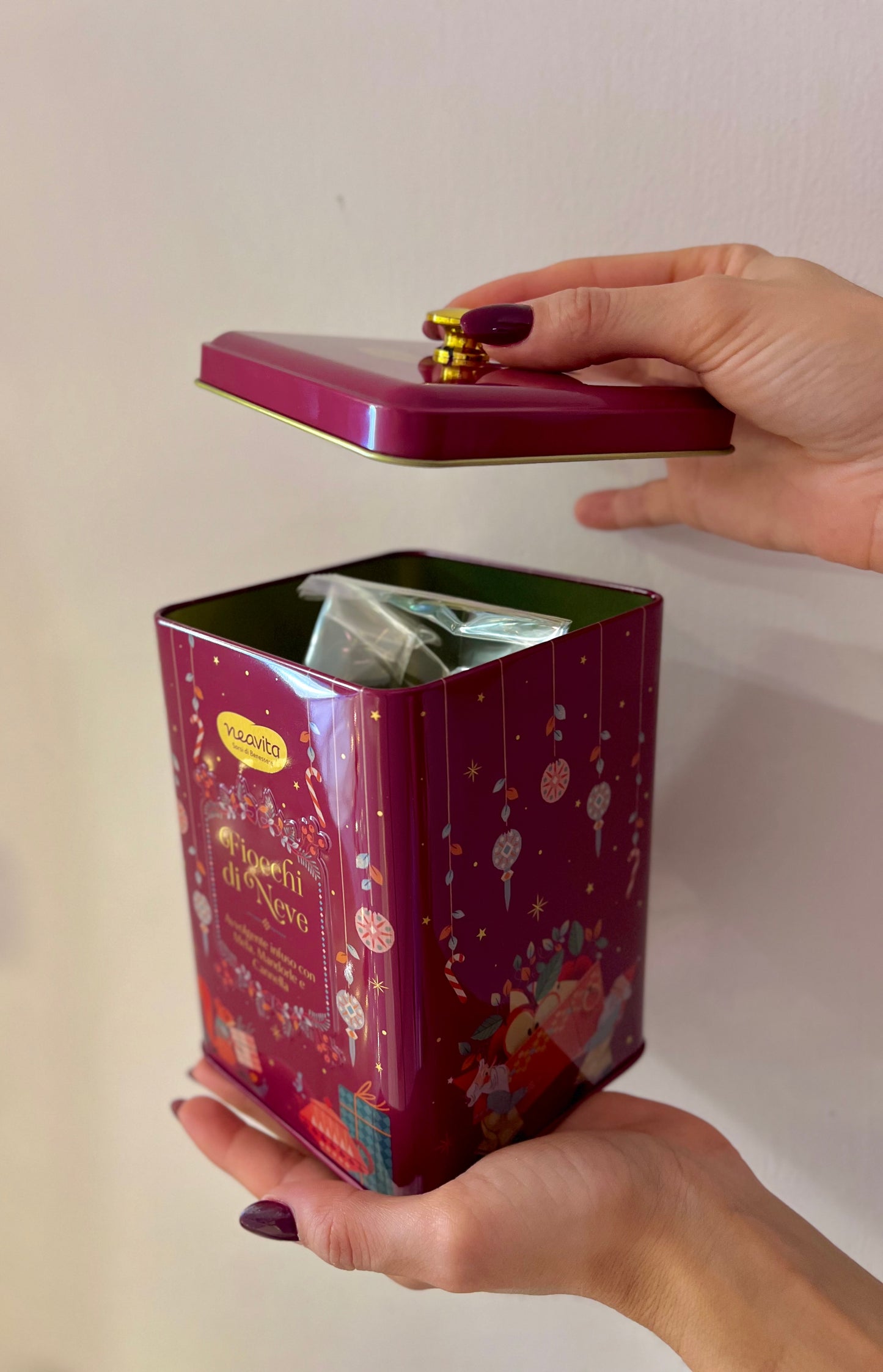 BISCOTTIERA CON INFUSI "FIOCCHI DI NEVE"