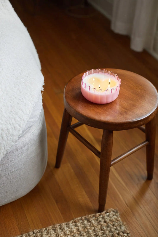 RIPPLE GLASS CANDLE - DESERT PEACH 340 gr