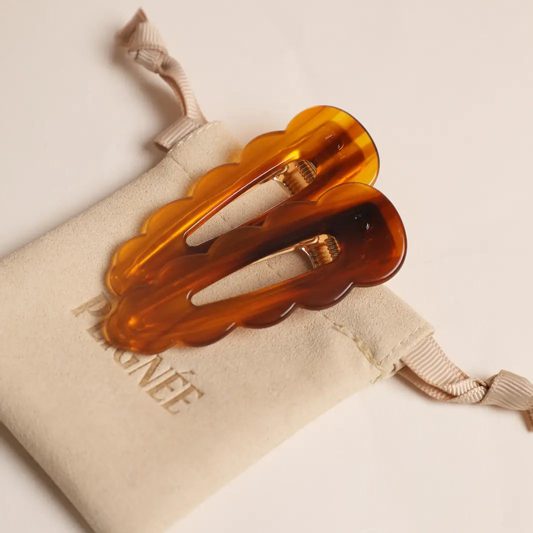 FERMAGLIO A PINZA FIRMATO PEIGNÉE - EBANO